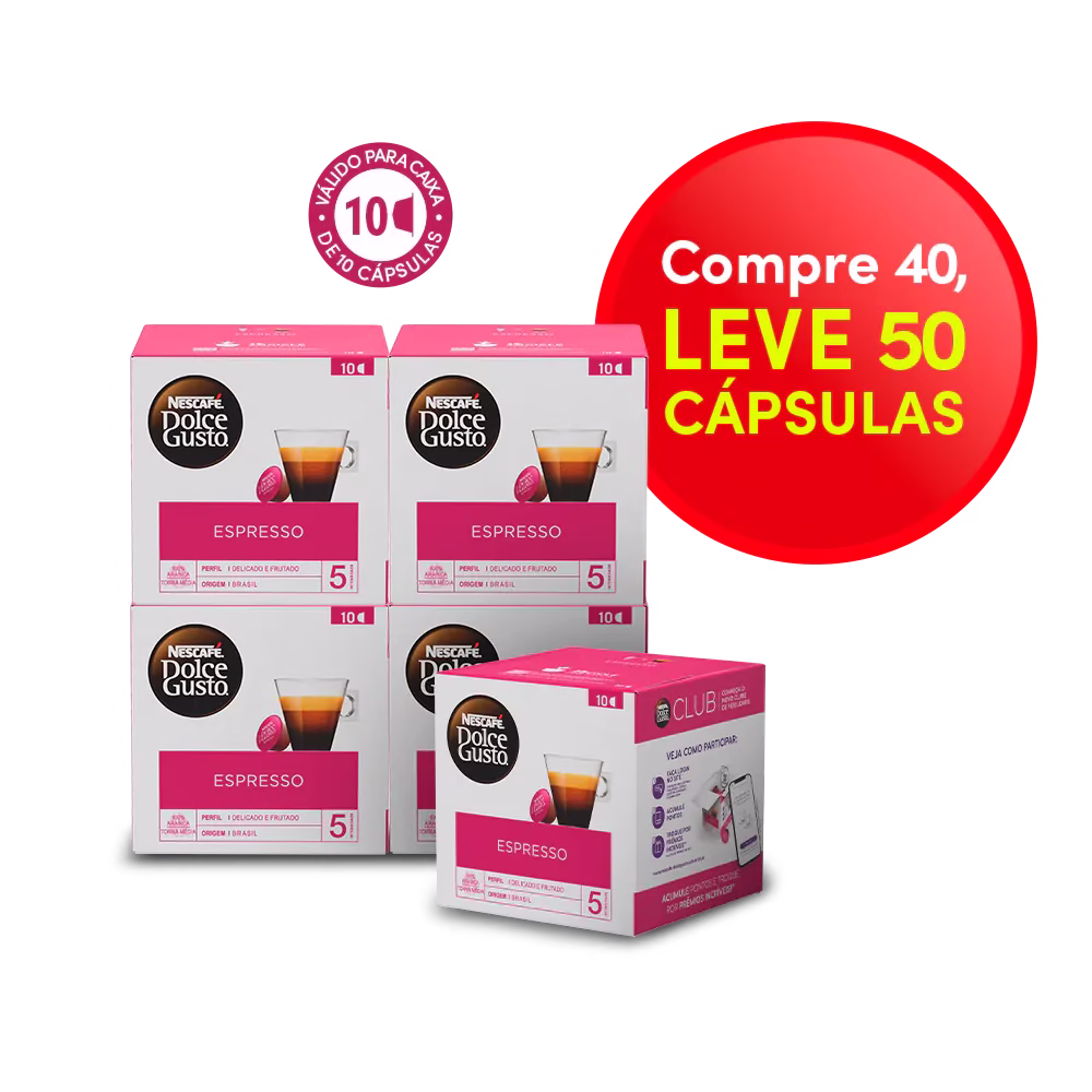 COMBO ESPRESSO LEVE 50 PAGUE 40 CÁPSULAS