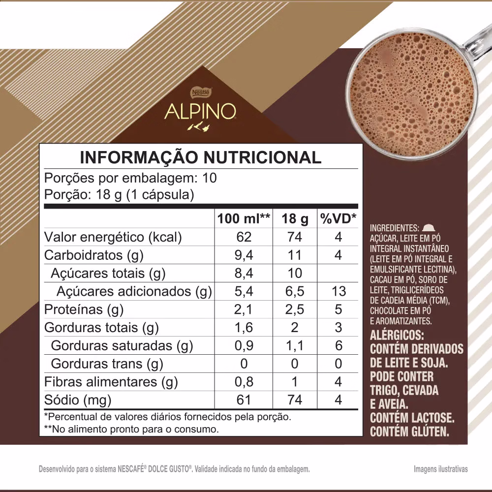 CHOCOCINO ALPINO INTENSE 10 CÁPSULAS - Image 4