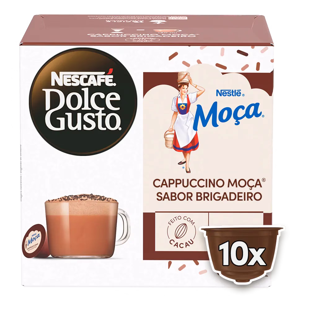 CAPPUCCINO MOÇA SABOR BRIGADEIRO 10 CÁPSULAS